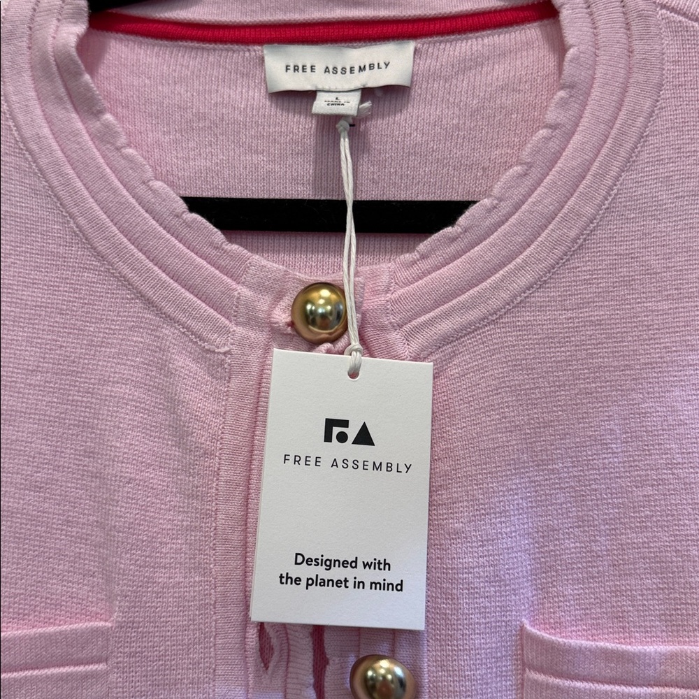 Free Assembly Pink Button-Up Cardigan - Picture 5 of 6